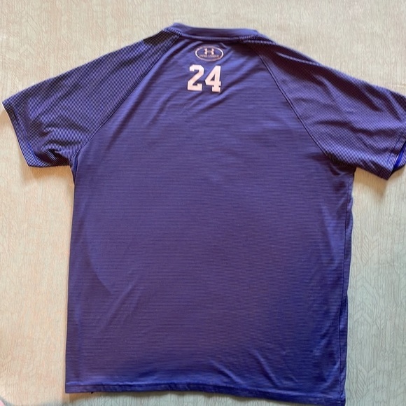 UNDER Armour L Loose fit headgear blue striped Shirt, Cleveland HS Fierce Pride - Picture 7 of 8